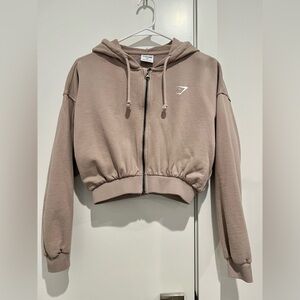 Gymshark | Power Midi Zip Hoodie, Stone Pink, XS